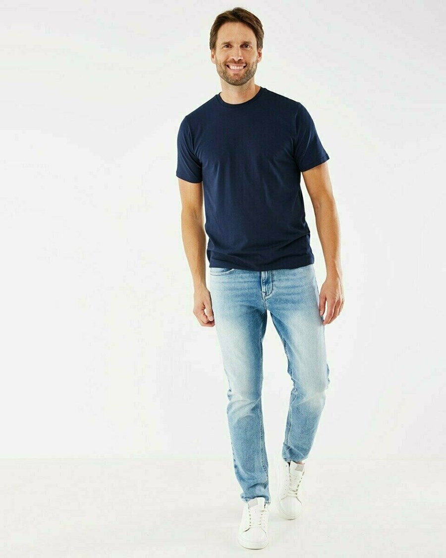 Mexx ADAM Mid waist/ Tapered leg jeans Light Bleach Niebieskie | NRLKM5436