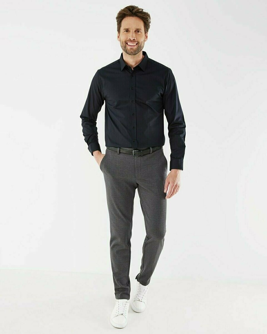 Mexx ADAM Shirt LS Black Czarne | UOKYA9635