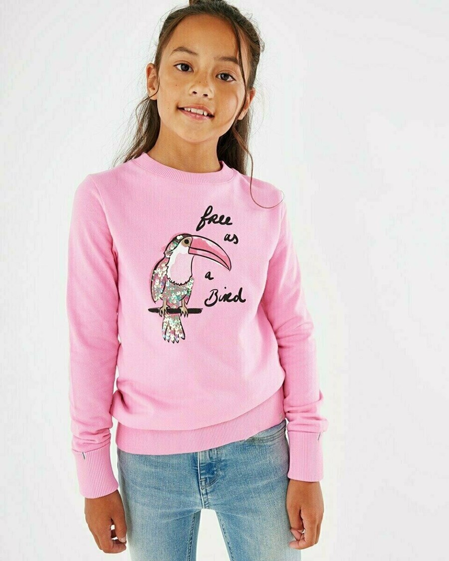 Mexx Artwork sweater Pink Różowe | KQNRF5496