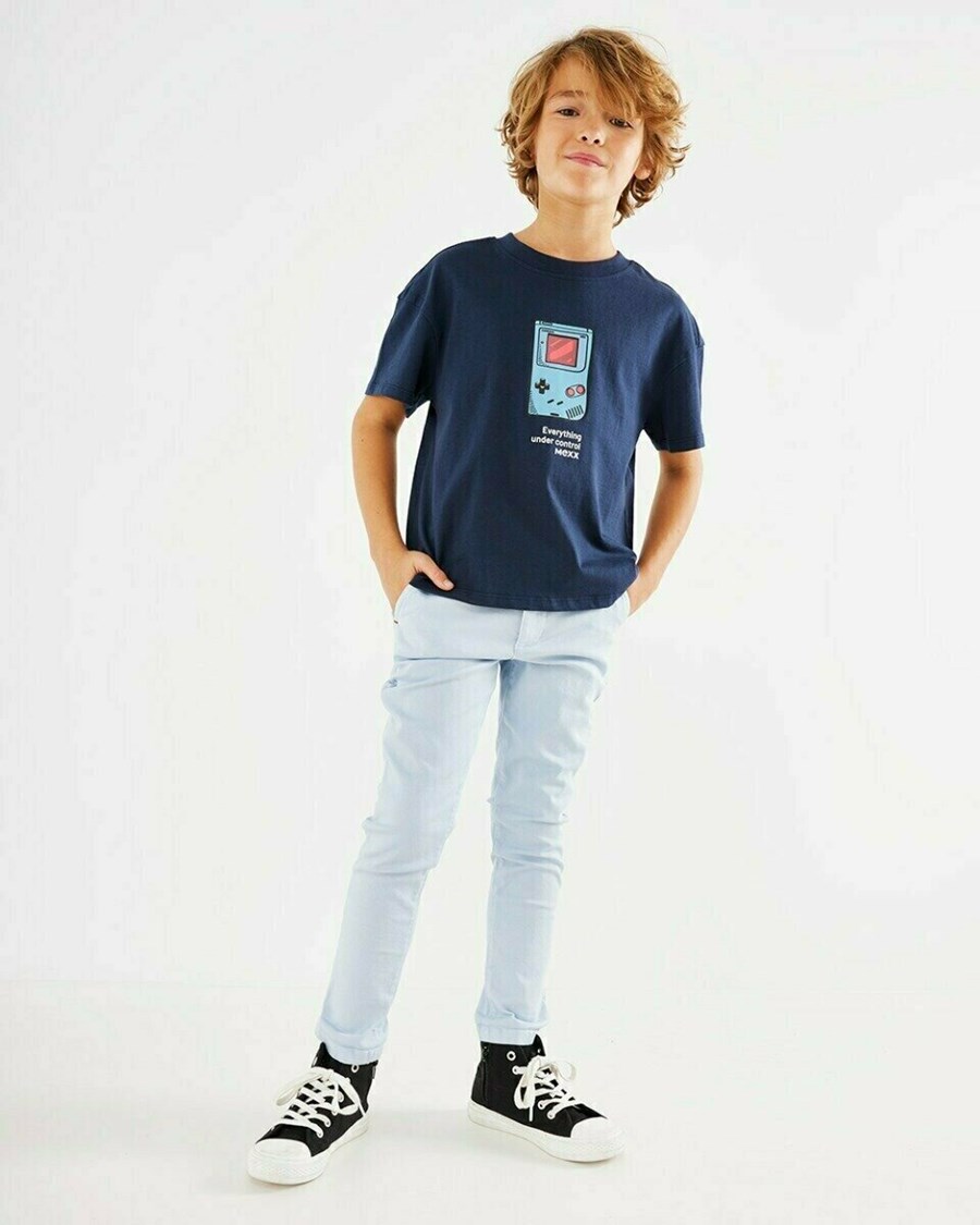 Mexx Artwork t-shirt Navy Niebieskie | WRDPF8795