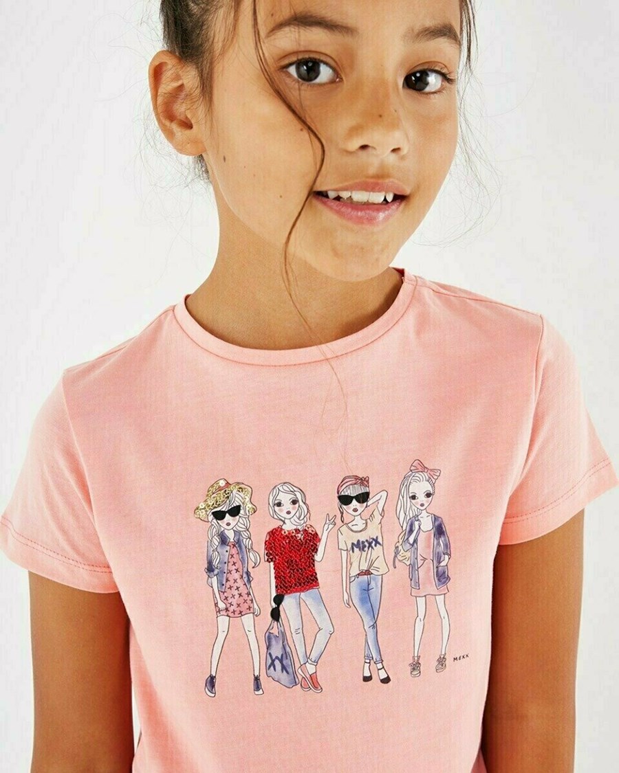 Mexx Artwork t-shirt Pink Różowe | OKSYL8062
