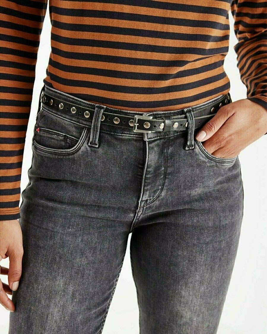 Mexx Belt Skórzane Black Czarne | ZLAIB4863