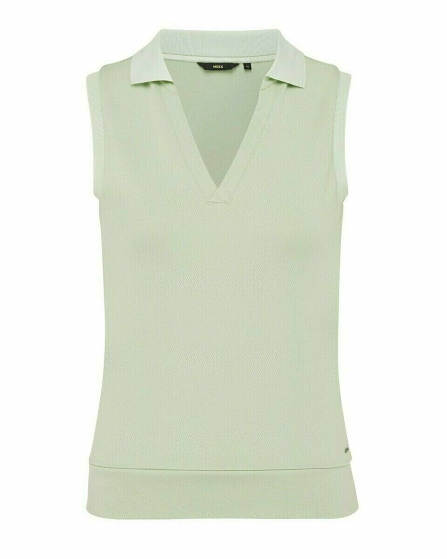 Mexx Bez Rękawów polo Mint Green Zielone | LECPG2690