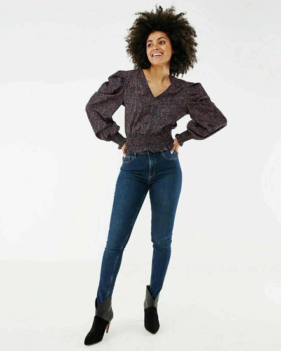 Mexx Blouse Printed Niebieskie | ZWPGS2367
