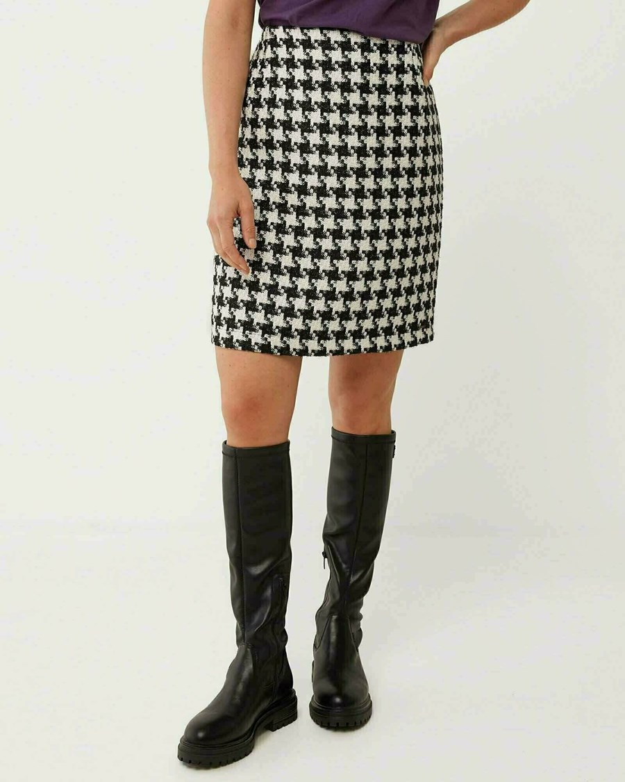 Mexx Bouclé pencil skirt Black Czarne | THMVQ9023