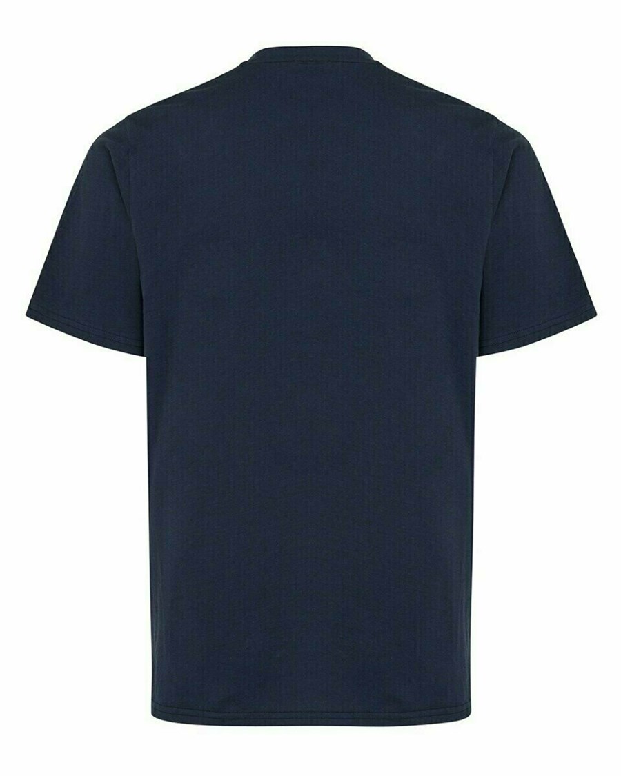 Mexx Chest print t-shirt Navy Niebieskie | KHTFL7261