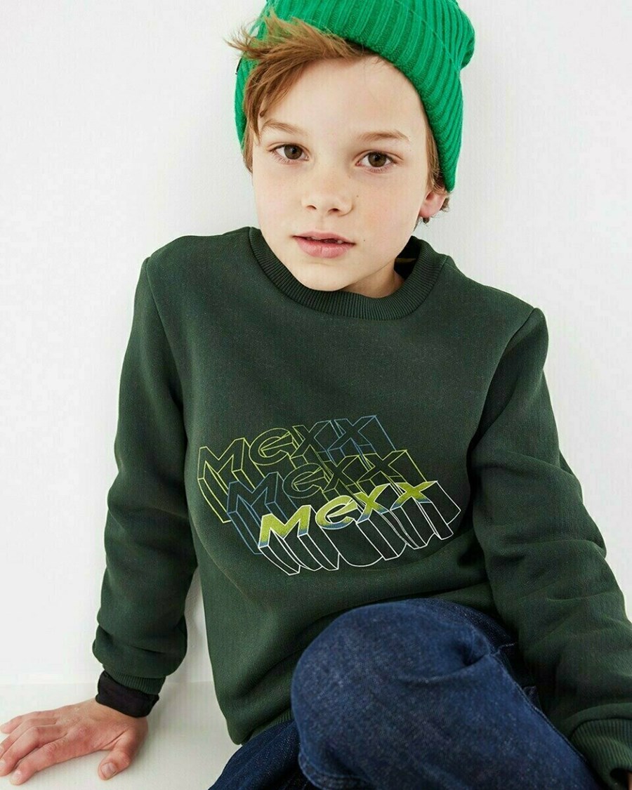 Mexx Crew Neck Sweatshirt Dark Green Zielone | IPOFC9320