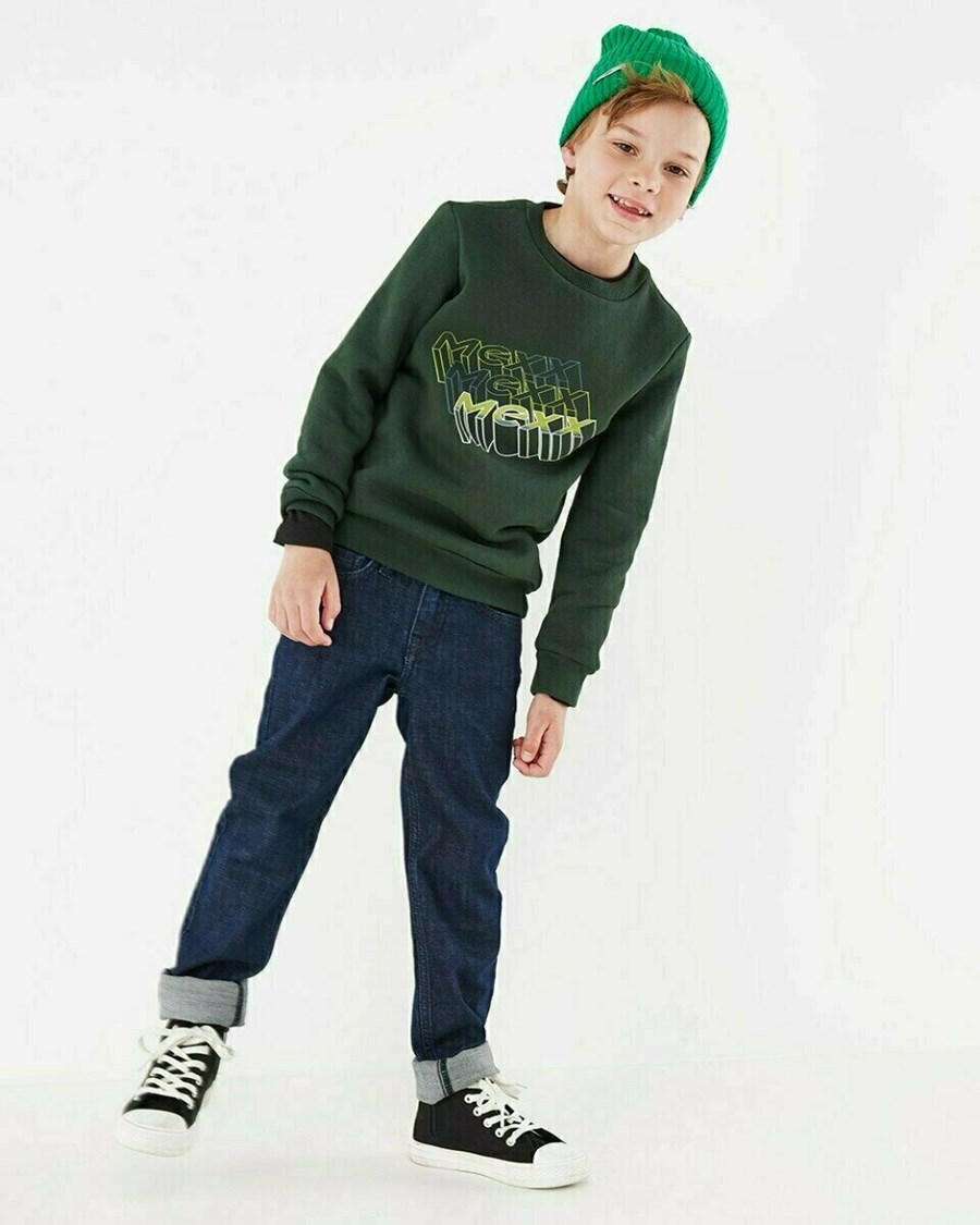 Mexx Crew Neck Sweatshirt Dark Green Zielone | IPOFC9320