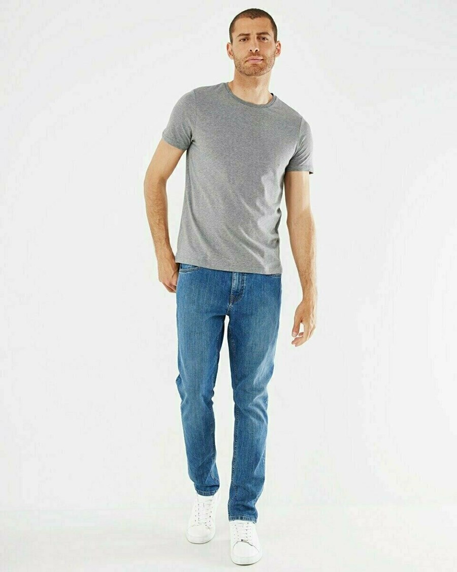 Mexx Crewneck T-Shirt Grey Melange Szare | DURFP1043