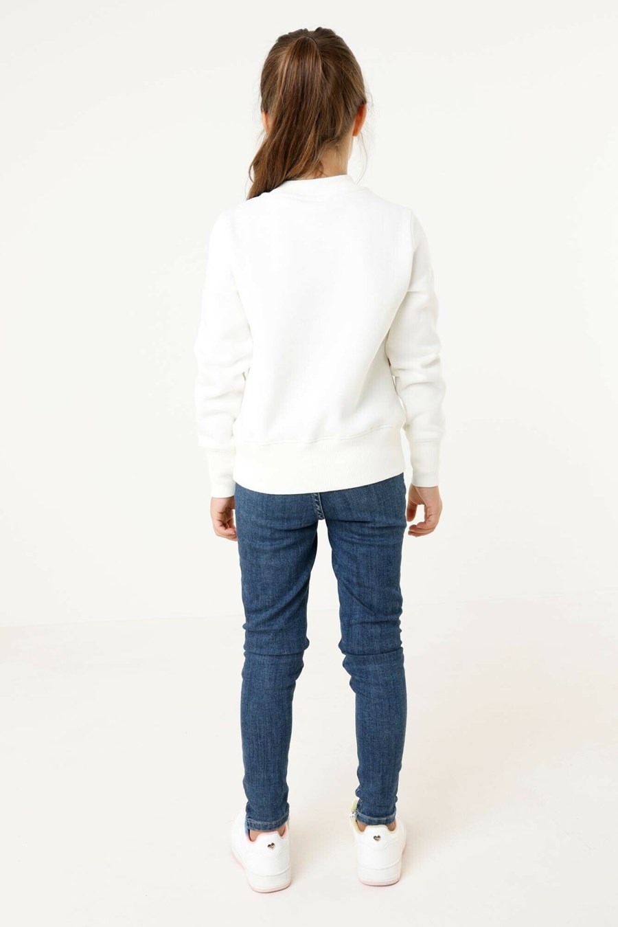 Mexx Crewneck sweater with artwork Off White Białe | LIHCG5063