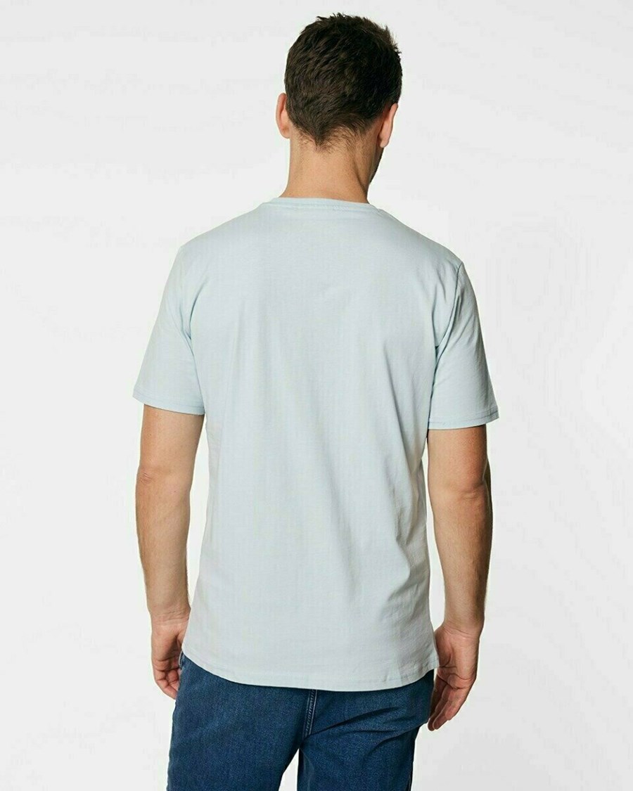 Mexx Crewneck t-shirt Light Blue Niebieskie | NMTWK9574