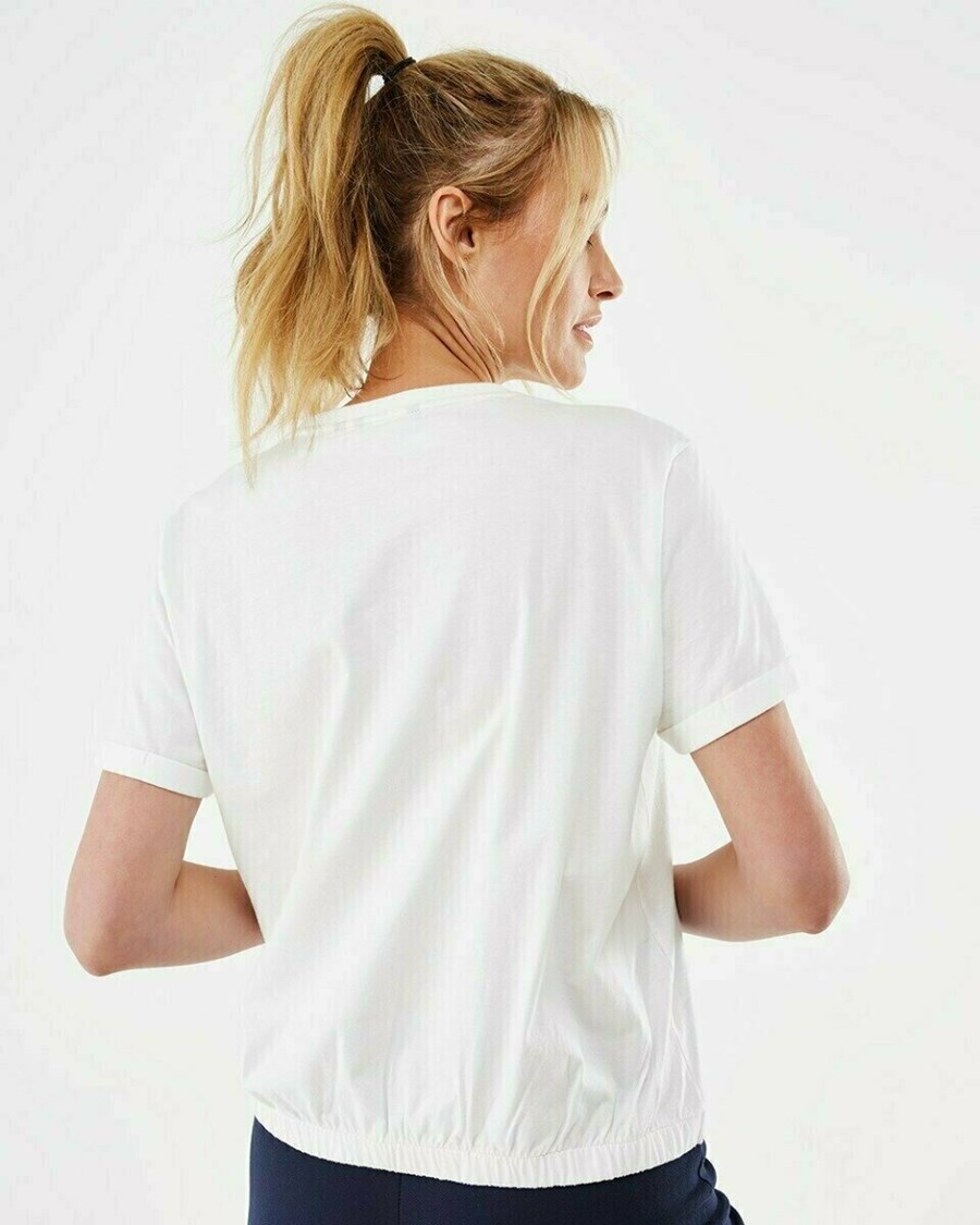 Mexx Crewneck t-shirt Off white Białe | XFIVR0713