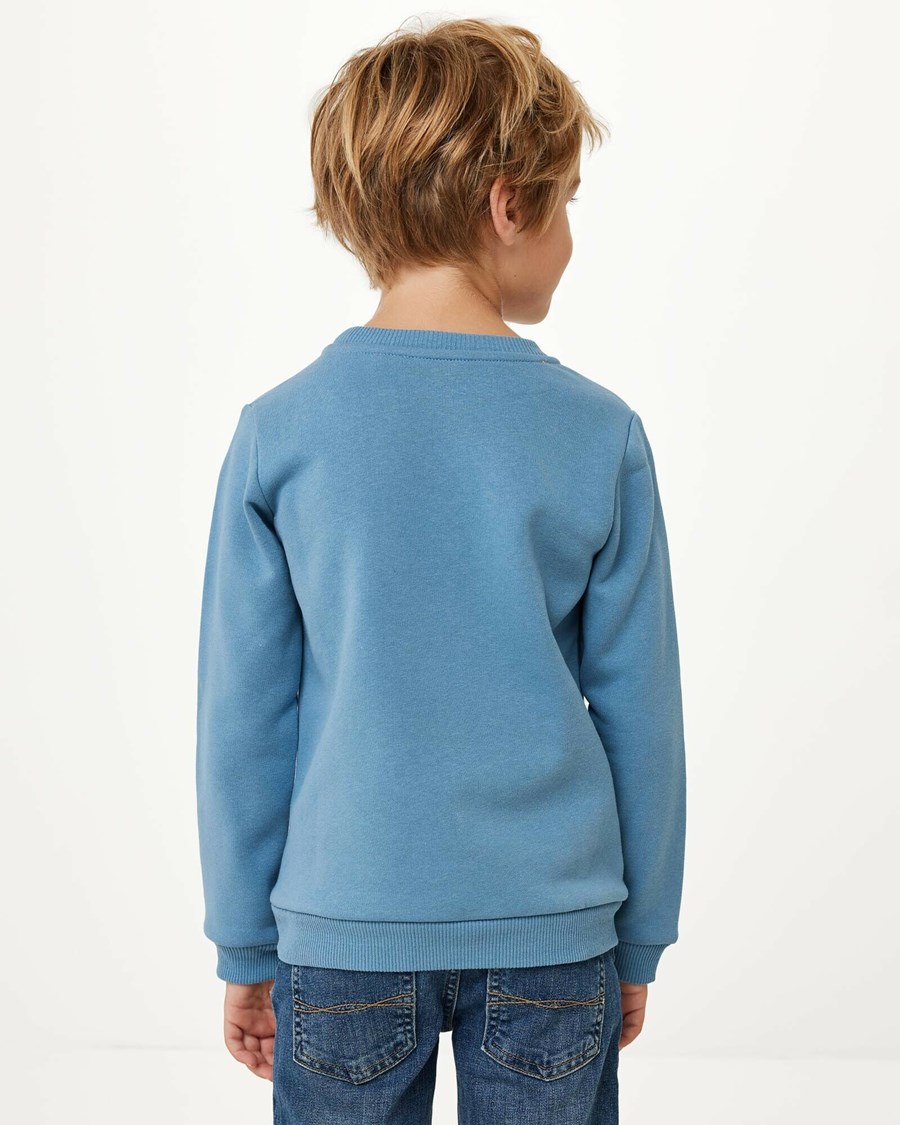Mexx Crewneck with artwork Mid Blue Niebieskie | XQDOG1974