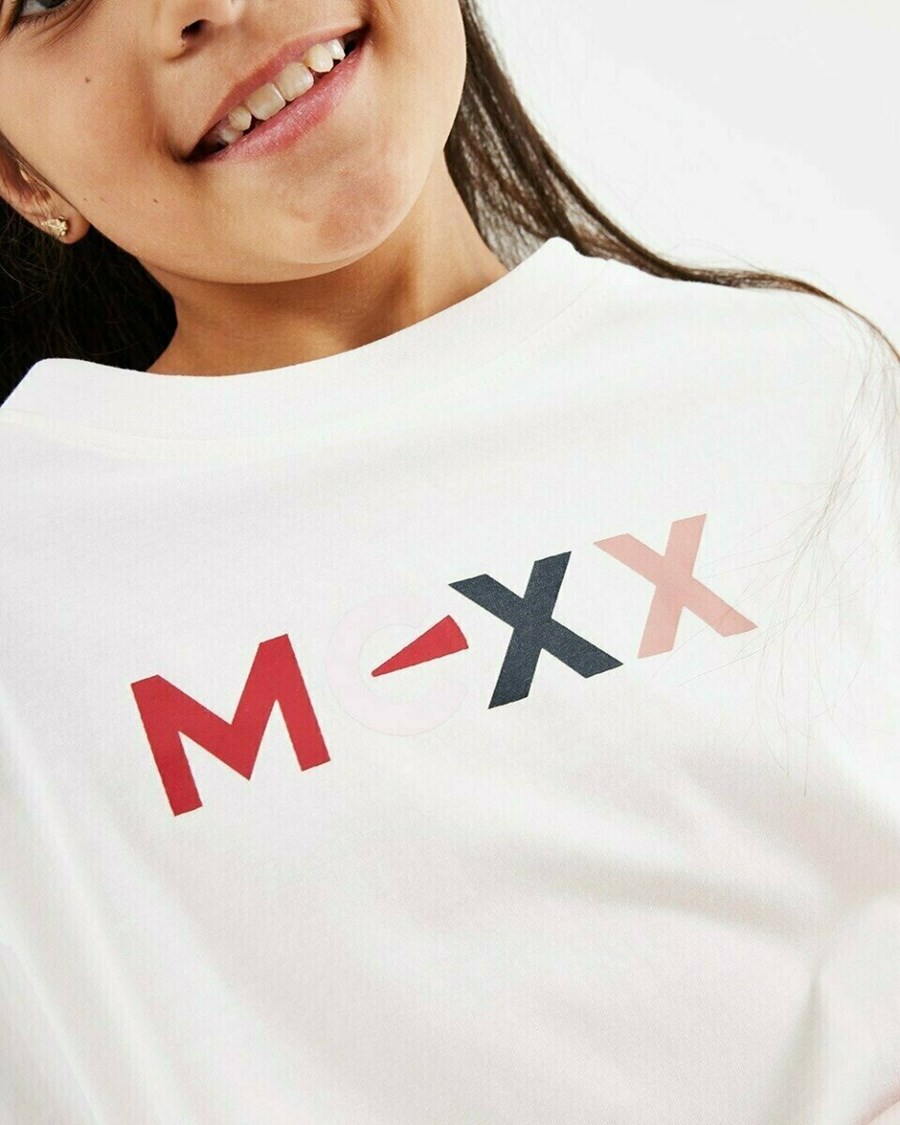 Mexx Cropped shirt LS Off white Białe | MVKJR5608