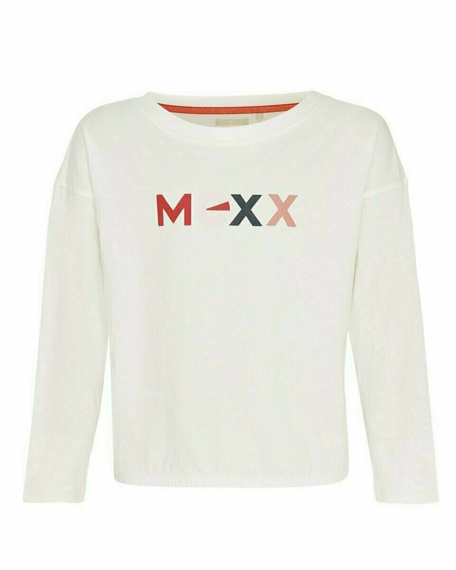 Mexx Cropped shirt LS Off white Białe | MVKJR5608