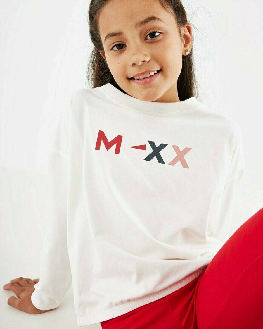 Mexx Cropped shirt LS Off white Białe | MVKJR5608