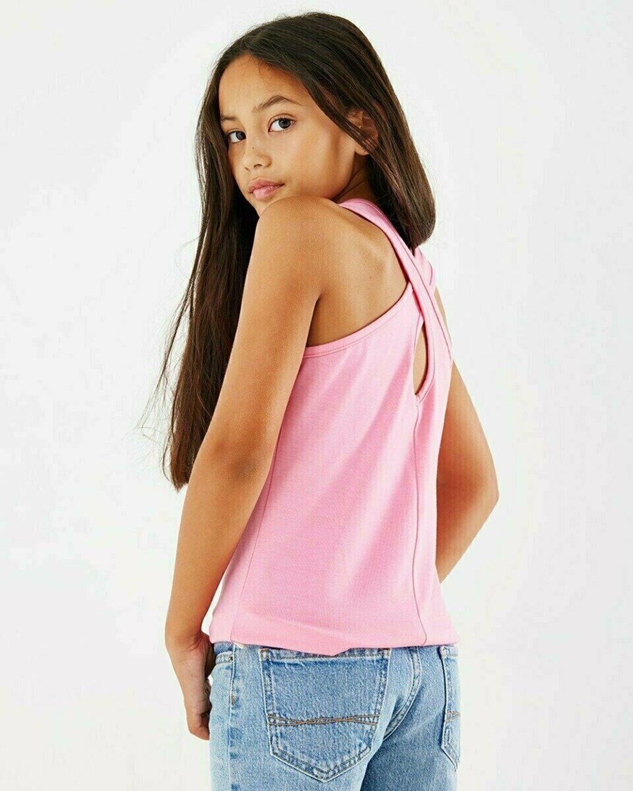 Mexx Crossed back singlet Pink Różowe | NFQEO6497