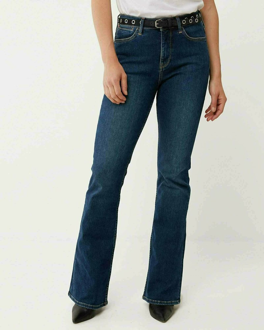 Mexx EVY High waist/ Flared leg jeans Klasyczne Blue Niebieskie | KBGNI1978