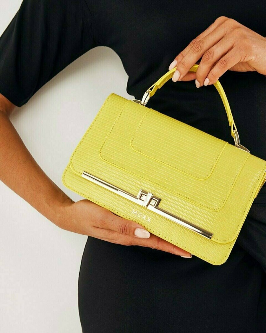 Mexx Flapover crossbody bag Yellow Żółte | LAYGC5984