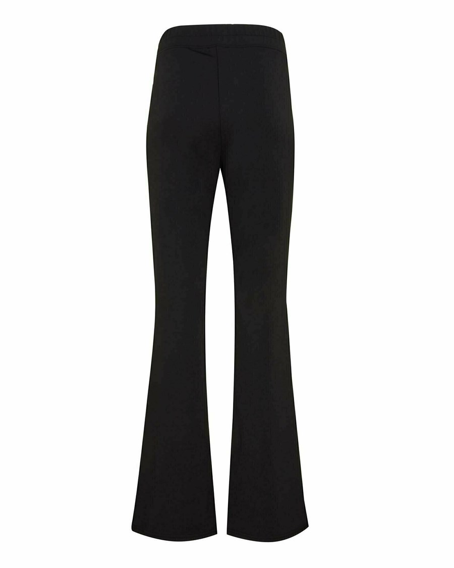 Mexx Flared leg jersey pants Black Czarne | ZWAMN4618