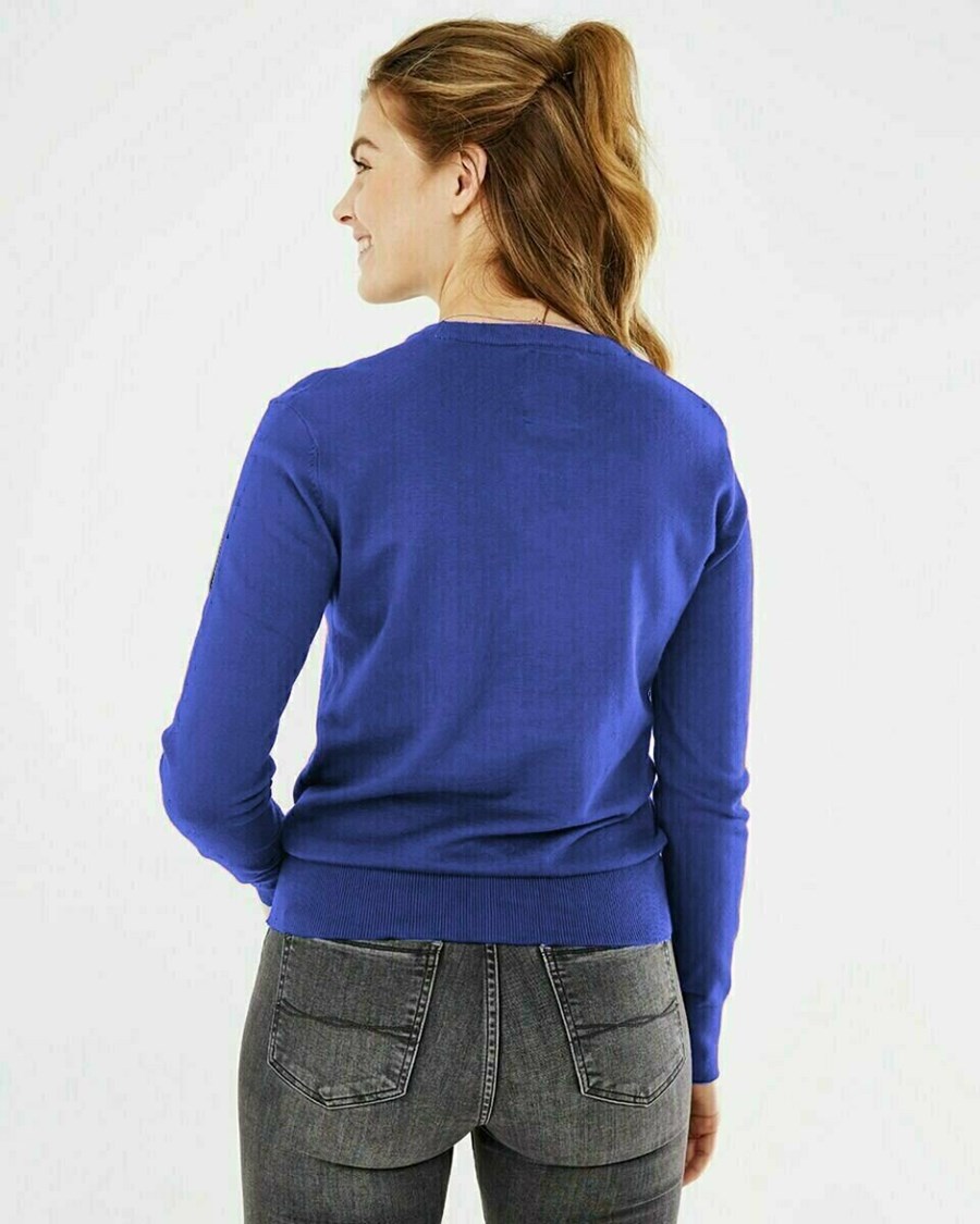 Mexx ILONA Round neck Pullover Cobalt Niebieskie | DPOSF0827