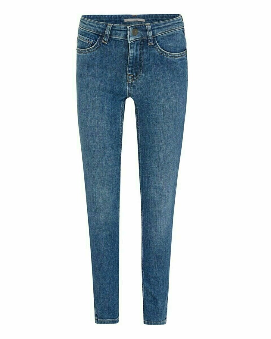 Mexx JAMY Slim waist/ Slim leg jeans Medium Blue Niebieskie | HOKRB8904