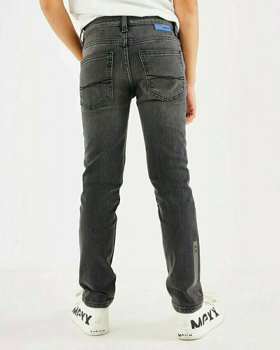 Mexx JESS Regular waist/ Prosty leg jeans Smoke Czarne | GKSZX2048