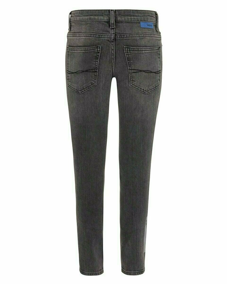 Mexx JESS Regular waist/ Prosty leg jeans Smoke Czarne | GKSZX2048