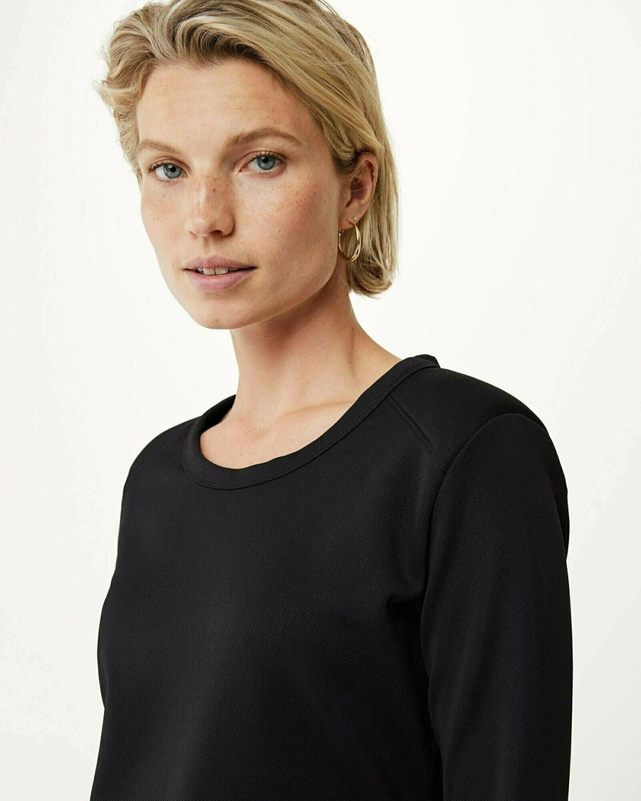 Mexx Jersey dress shoulderpads Black Czarne | BLYRM9836