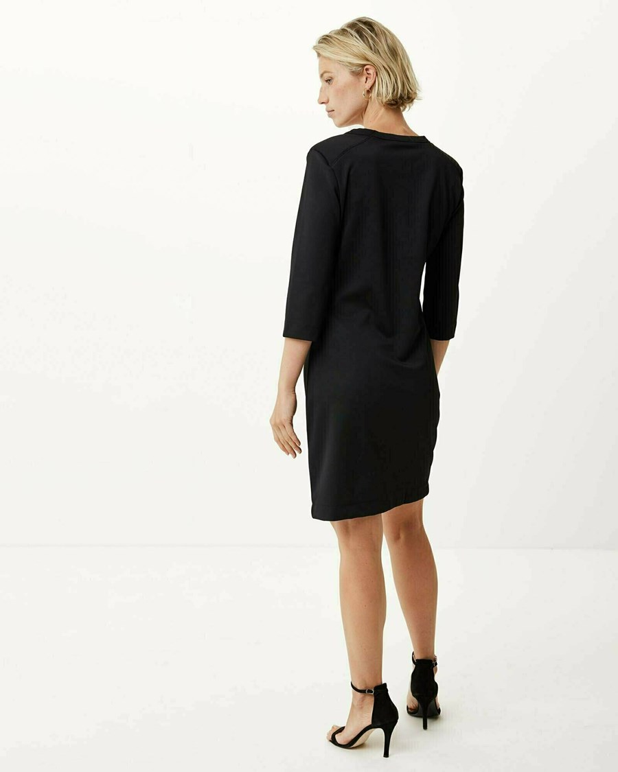 Mexx Jersey dress shoulderpads Black Czarne | BLYRM9836