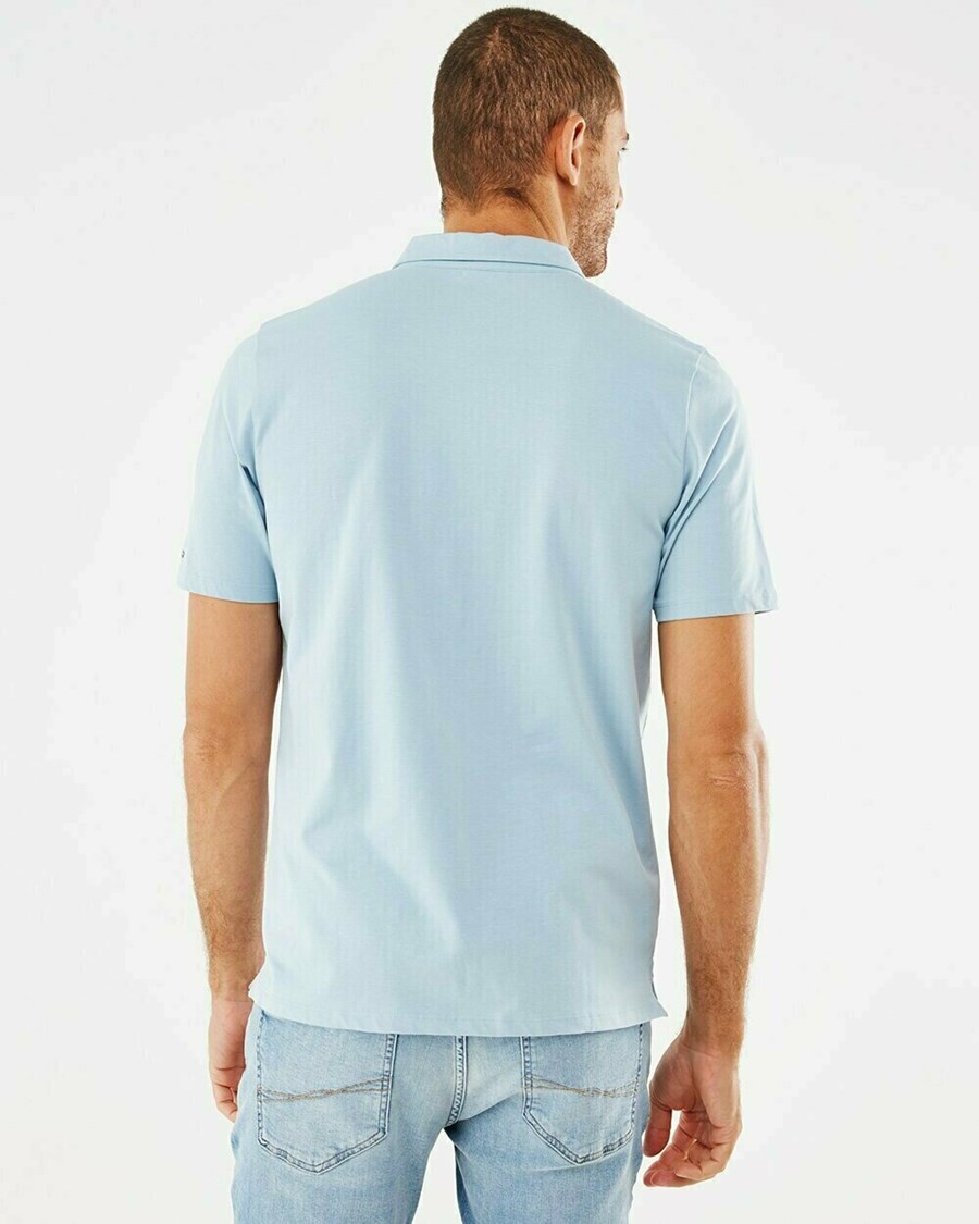 Mexx Jersey polo Light Blue Niebieskie | VIRBQ3982