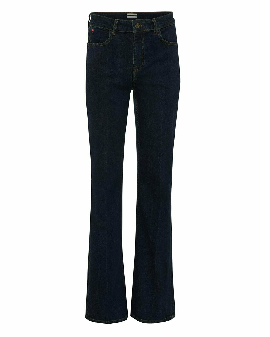 Mexx KIM High waist/ Prosty leg jeans Blue Rinsed Niebieskie | BTXMJ0576