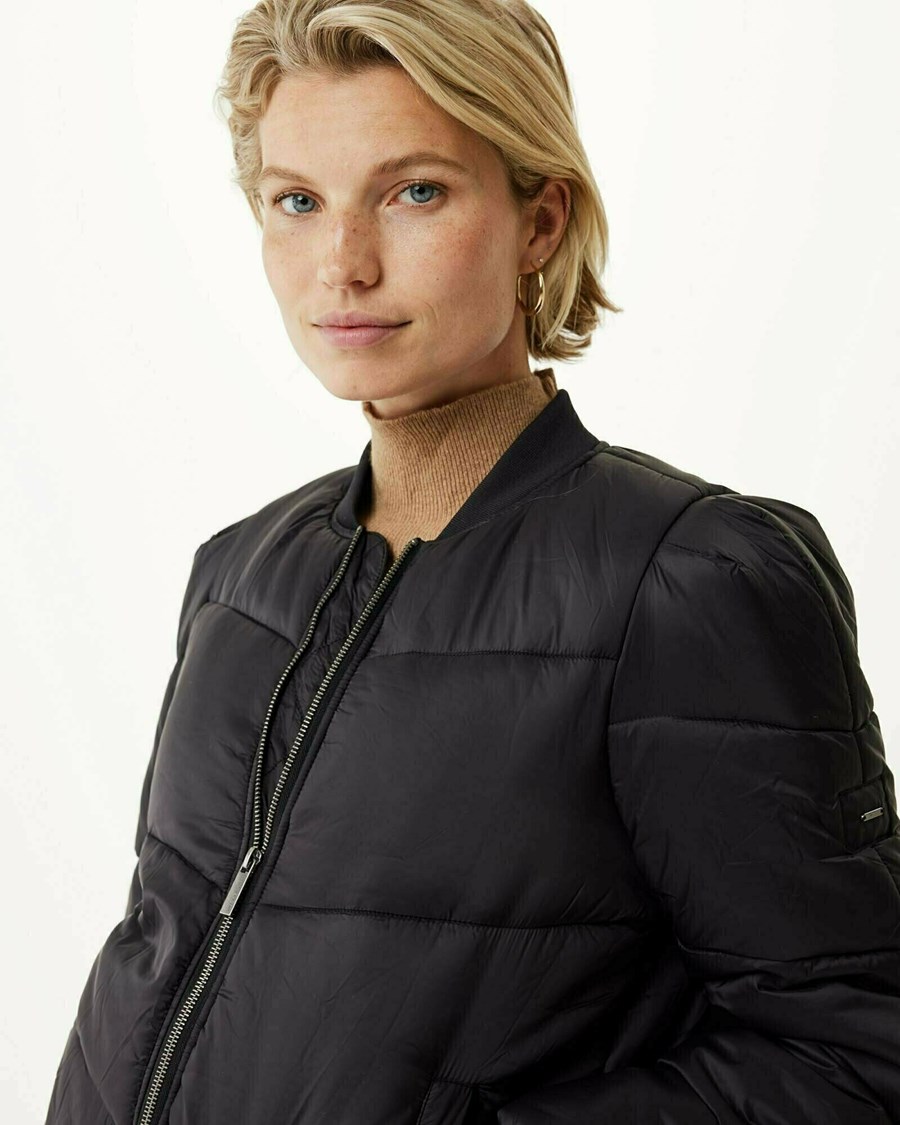 Mexx Krótkie padded bomber jacket Black Czarne | WSMEN2735