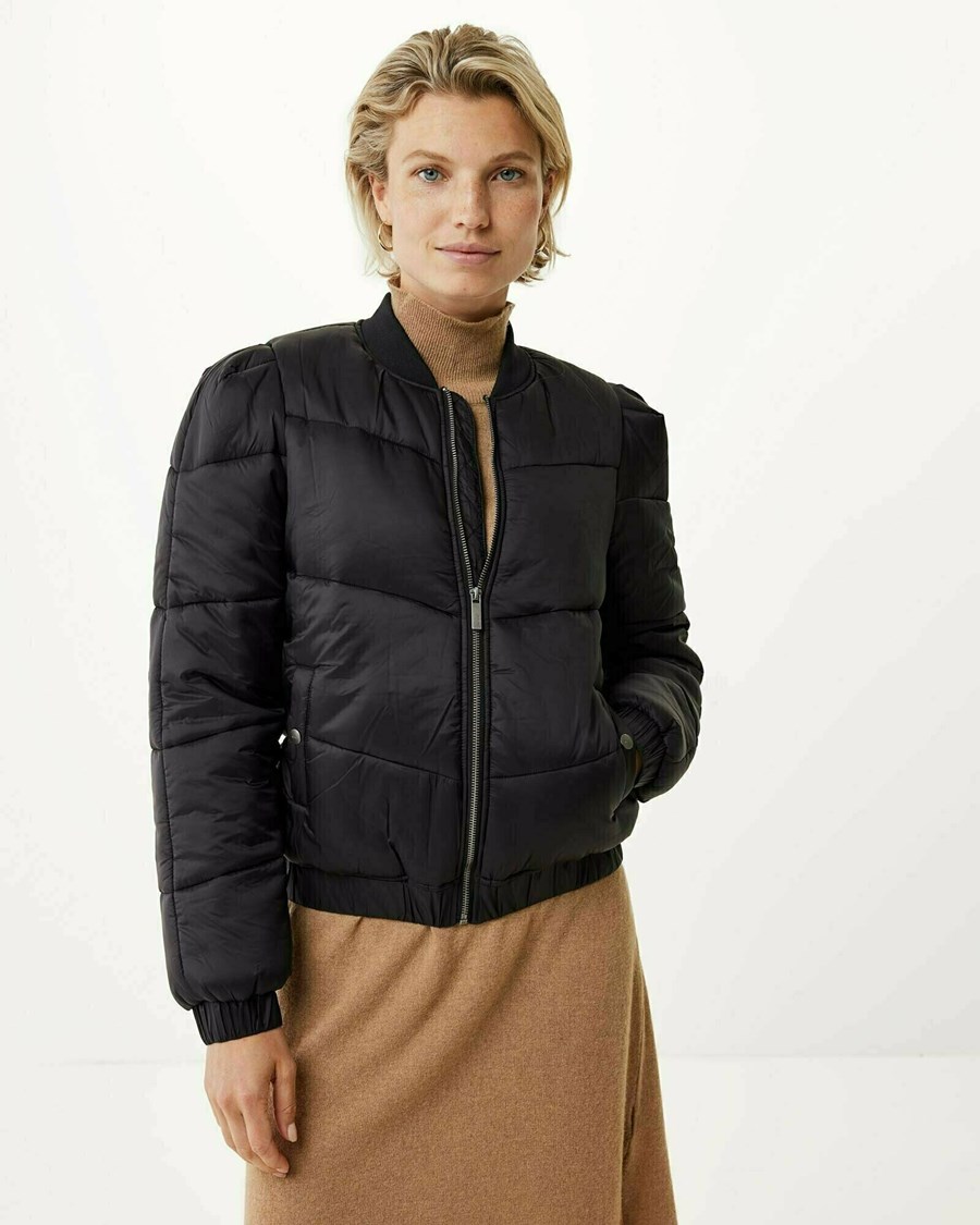 Mexx Krótkie padded bomber jacket Black Czarne | WSMEN2735