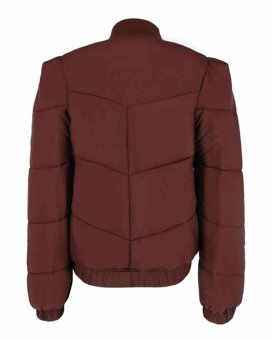 Mexx Krótkie padded bomber jacket Dark Red Czerwone | VBAYP5137