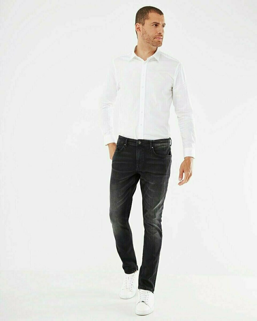 Mexx LOGAN Denim Jeans Black Used Czarne | GPZLK4795