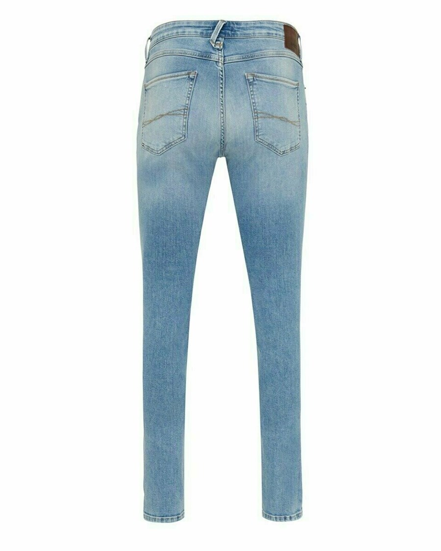 Mexx LOGAN Mid waist/ Slim leg jeans Vintage Used Niebieskie | OVWGY5126