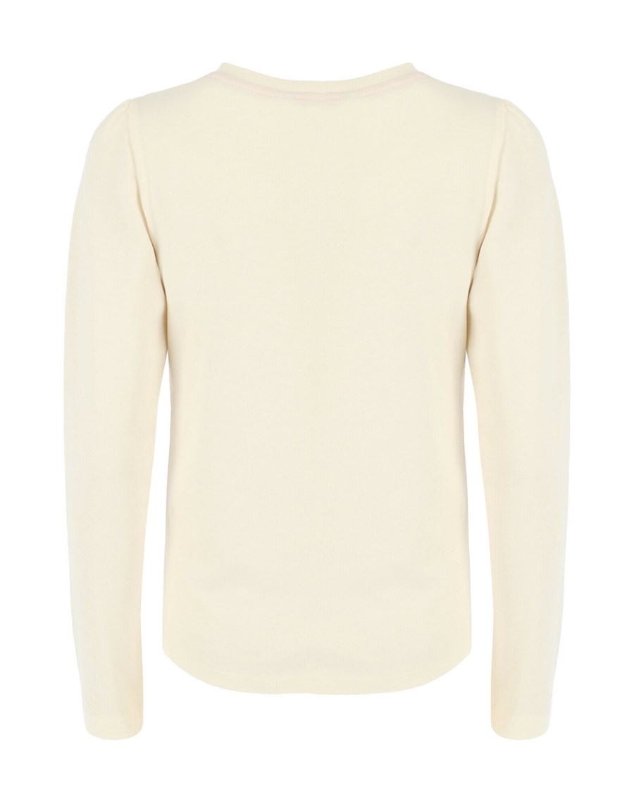 Mexx Long sleeve artwork t-shirt Off White Białe | XOJEY3107