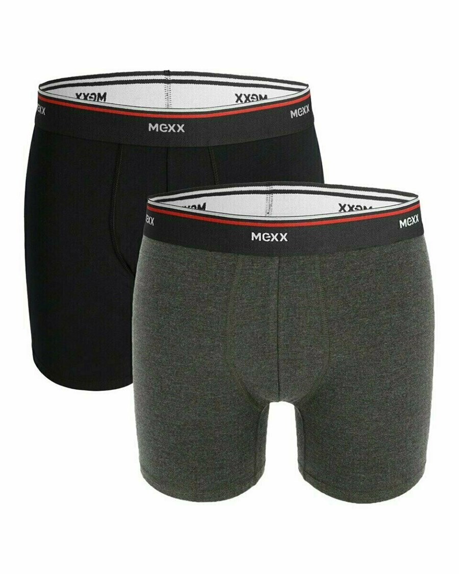 Mexx MEXX Boxershorts 2-pack Black/Anthracite Melange Multicolour | EYRLV0586