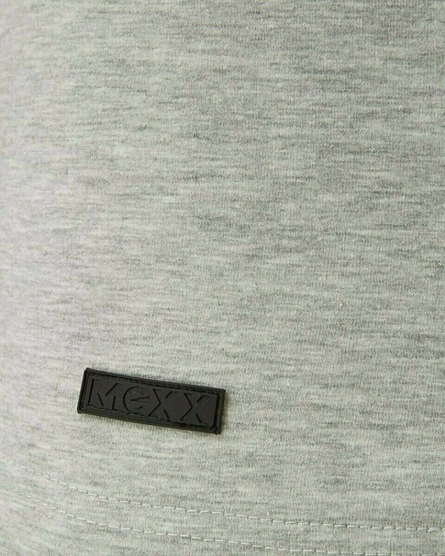 Mexx Men T-Shirt Round-Neck Grey Melange Szare | WXZHB9745