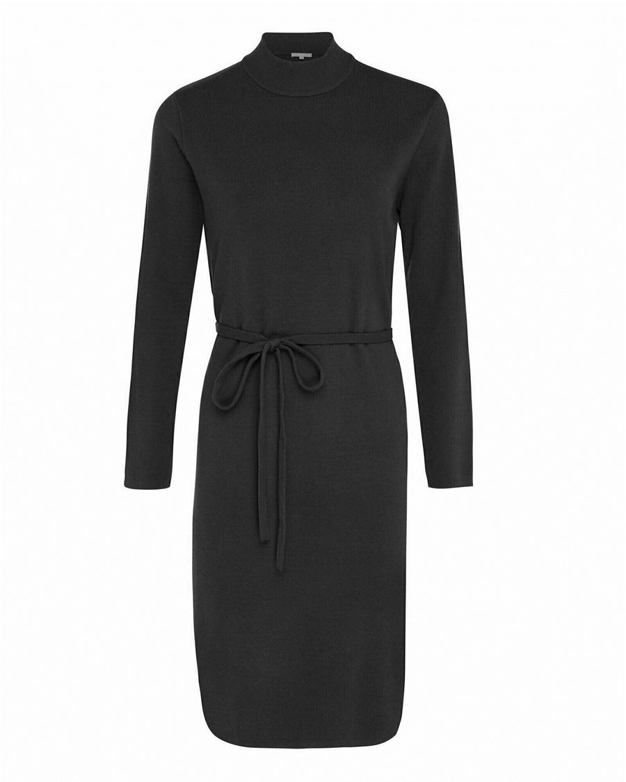Mexx Mock neck knitted dress Black Czarne | JSTNK5312