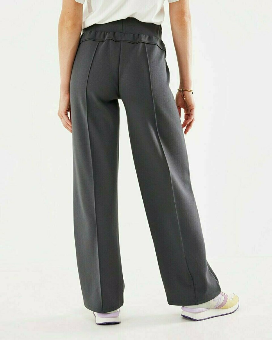 Mexx Modal wide leg pants Dark Grey Szare | RQKHD8329