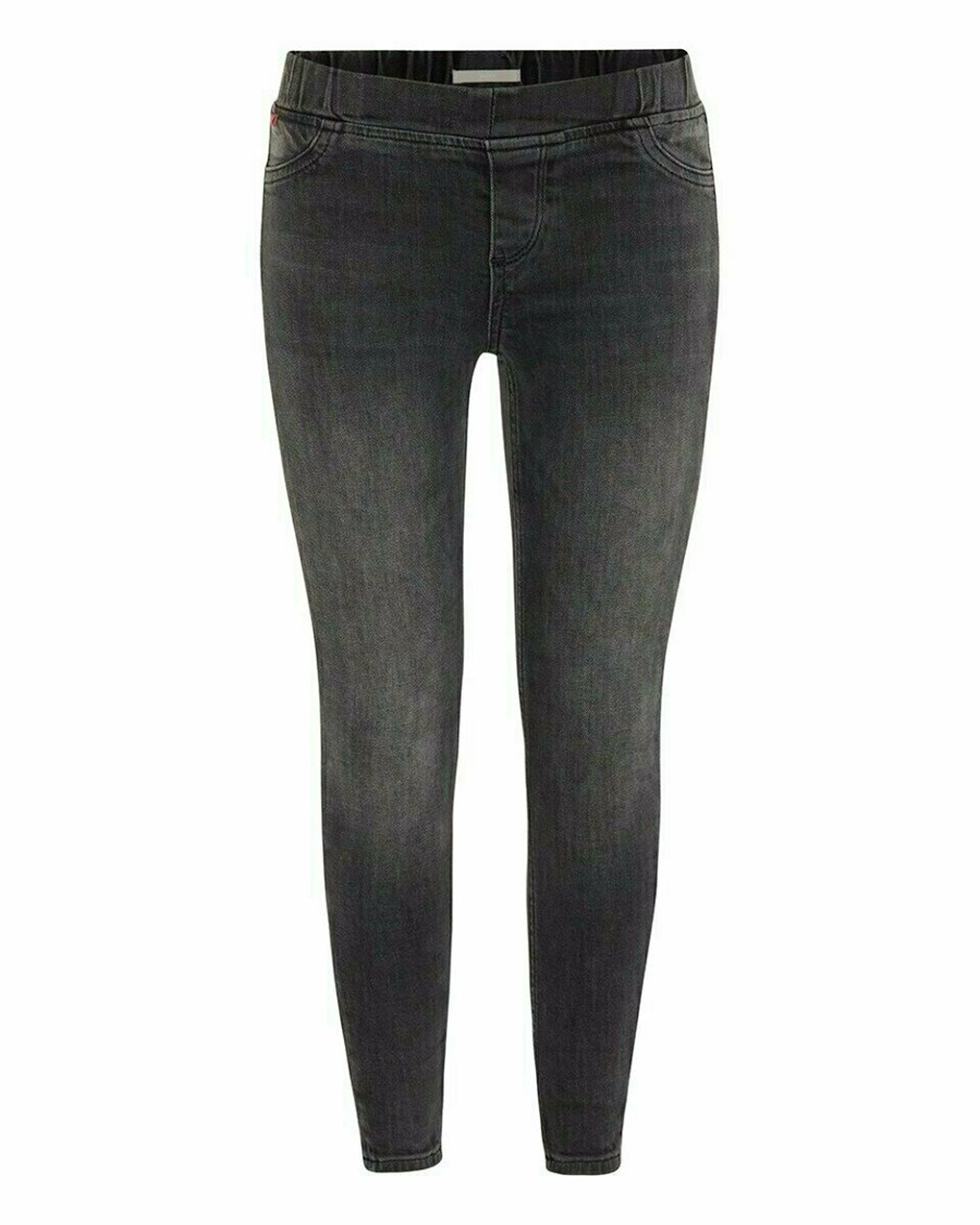 Mexx NIKKIE Mid waist/ Chudy leg jeans jegging Smoke Czarne | SLCRK7128