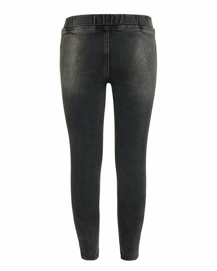 Mexx NIKKIE Mid waist/ Chudy leg jeans jegging Smoke Czarne | SLCRK7128