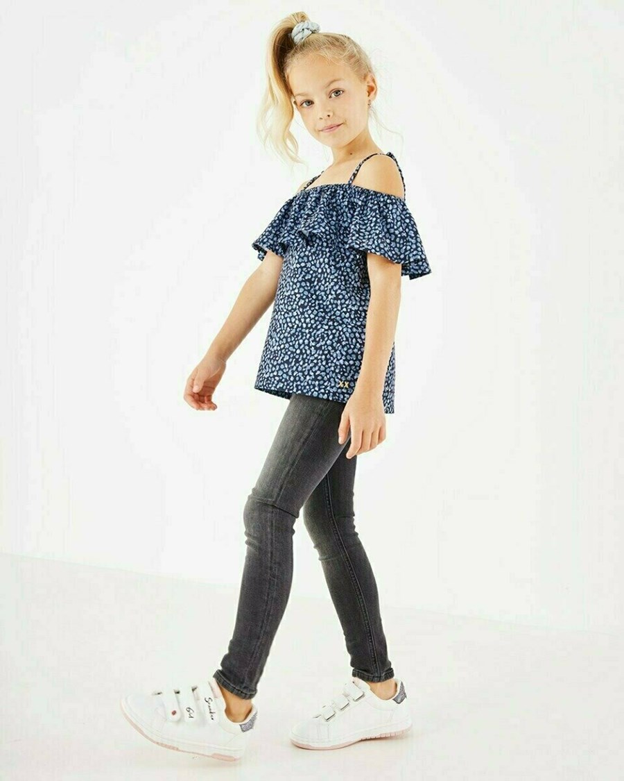 Mexx NIKKIE Mid waist/ Chudy leg jeans jegging Smoke Czarne | SLCRK7128