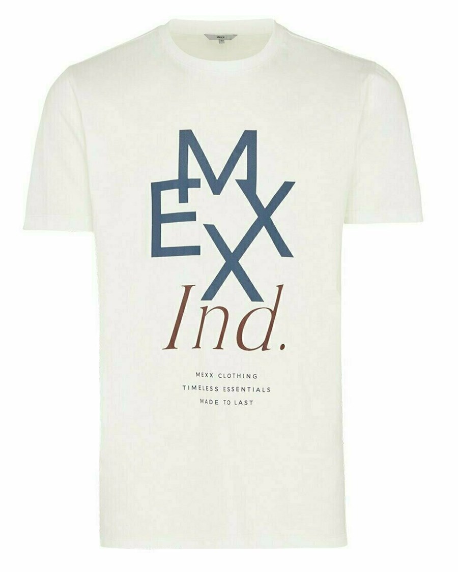 Mexx OLIVER T-Shirt SS Off white Białe | AKBVZ0947