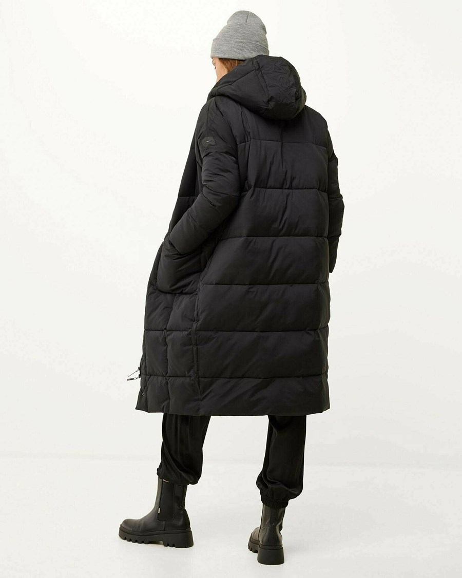 Mexx Oversized hooded padded jacket Black Czarne | FLSEI8051
