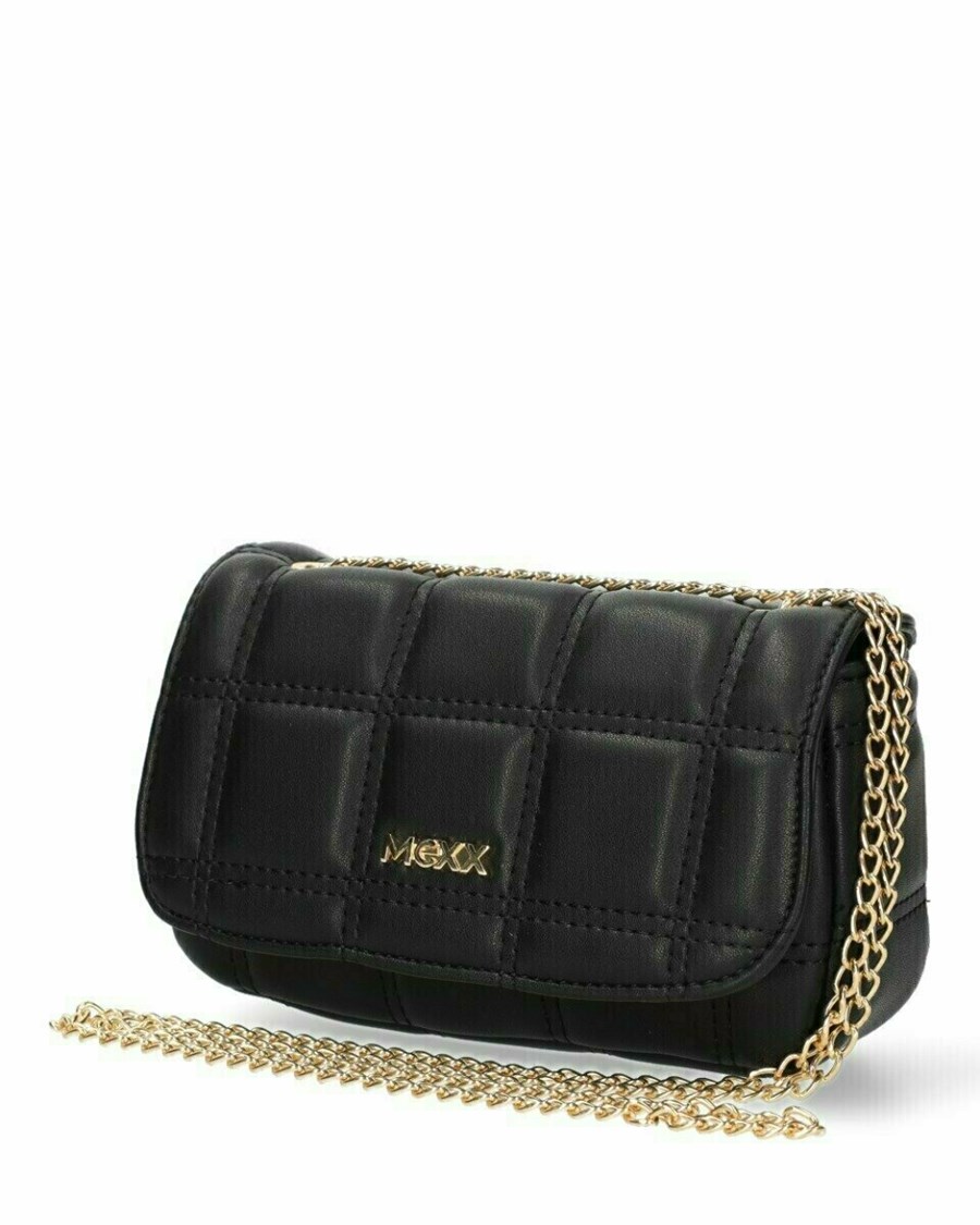 Mexx Pikowana crossbody bag Black Czarne | BHWEY8976