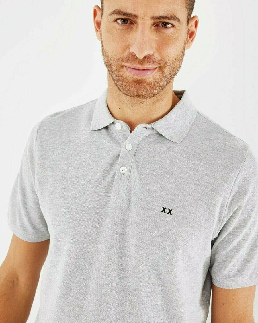 Mexx Pique polo Grey Melee Szare | EYADH8694