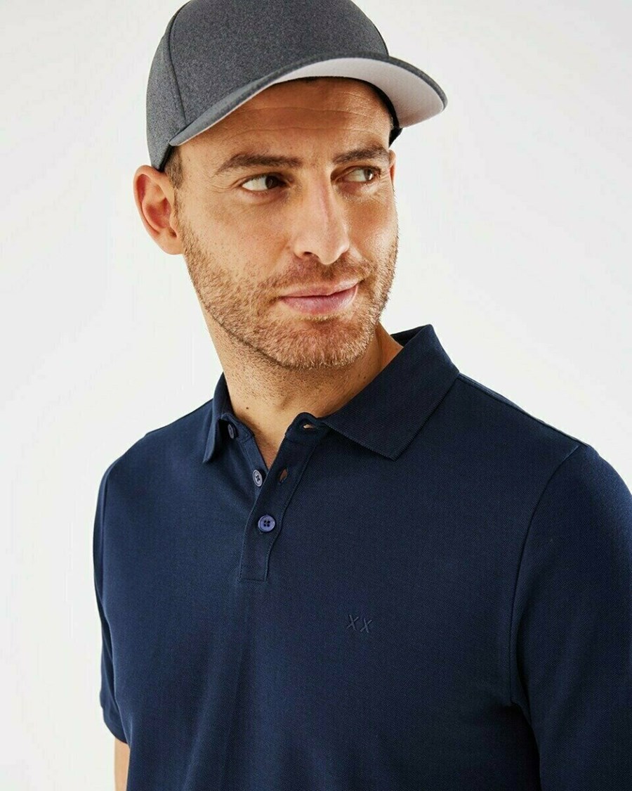 Mexx Pique polo Navy Niebieskie | JDYAI4625